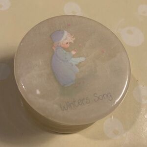 Precious Moments Trinket Box 1987 Winters Song Artist Samuel J. Butcher